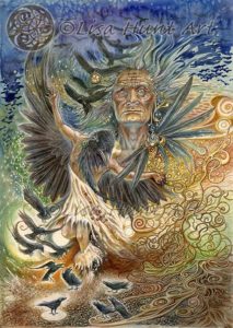 Le Chaudron de Morrigann: The Winged Enchantment Oracle Deck (7. Crow)