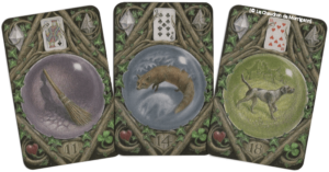 Le Chaudron de Morrigann: The Enchanted Lenormand - (11) Rod / (14) Fox / (18) Dog (Verge / Renard / Chien)