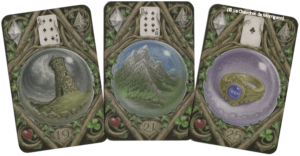 Le Chaudron de Morrigann: The Enchanted Lenormand - (19) Tower / (21) Mountain / (25) Ring (Haute-Tour / Mont / Anneau)