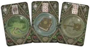 Le Chaudron de Morrigann: The Enchanted Lenormand - (22) Crossroads / (26) Book / (33) Key (Chemin / Livre / Clef)