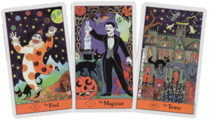 Le Chaudron de Morrigann: The Halloween Tarot (The Fool, The Magician, The Tower)