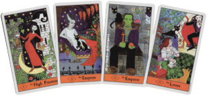 Le Chaudron de Morrigann: The Halloween Tarot (The High Priestess, The Empress, The Emperor, The Lovers)